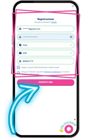 Creare un account Gates of Olympus